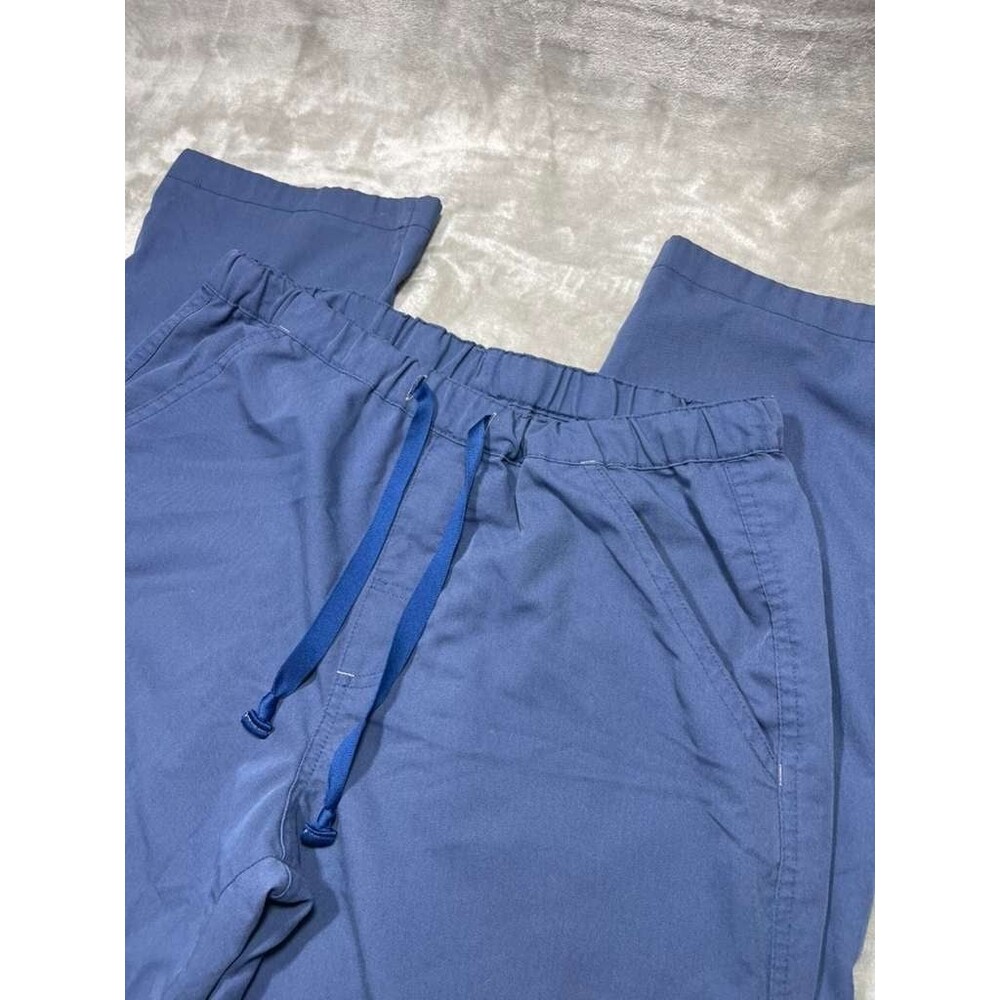 FIGS Scrub Pants Men Medium Tall Blue Drawstring Straight Uniform